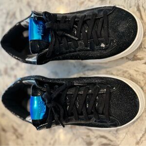 P448 black suede sneakers